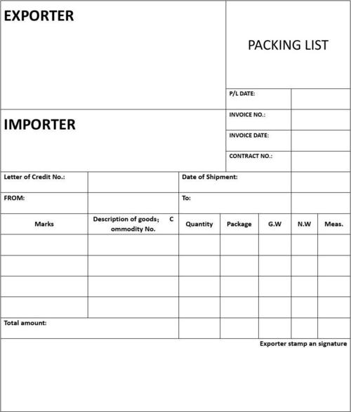 航空貨運(yùn)裝箱航空貨運(yùn)裝箱單